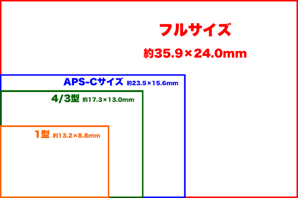 1型のセンサーサイズ