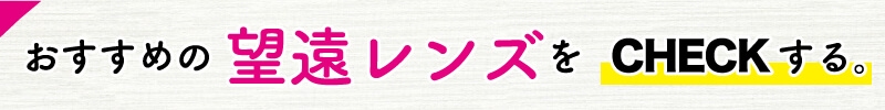 おすすめの望遠レンズをチェックする