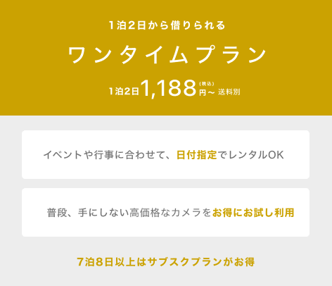 ワンタイムプラン