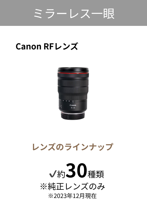 レンズの種類が豊富2