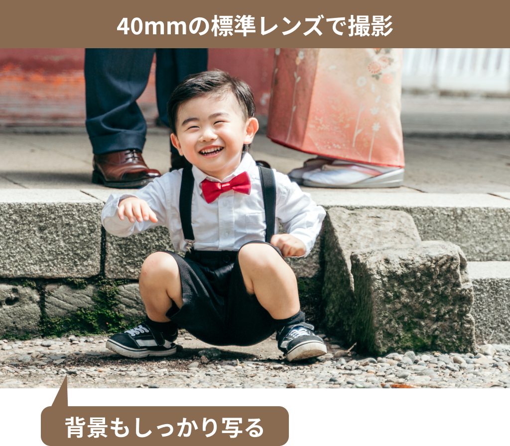 40mmのレンズで撮影