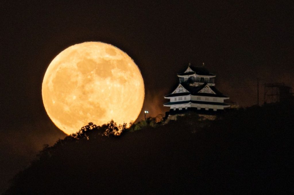 岐阜城と月