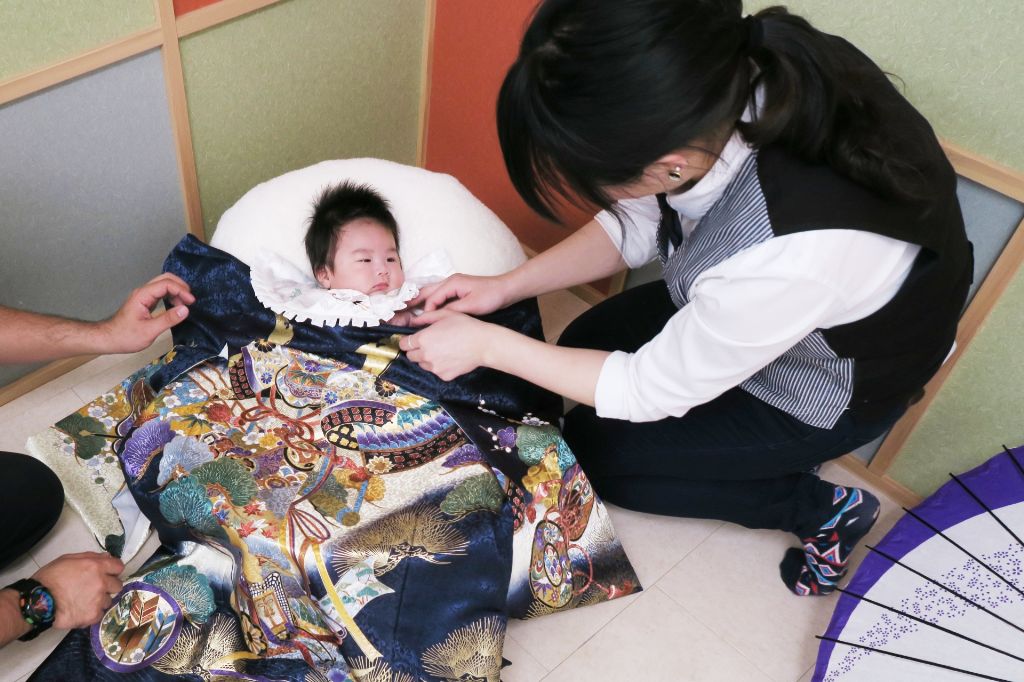お宮参りの写真