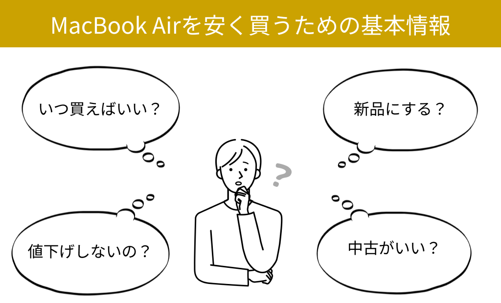 MacBook Airを安く買うための基本情報