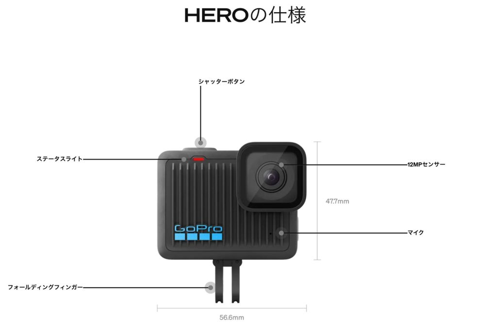 GoPro HERO CHDHF-131-JP　スペック
