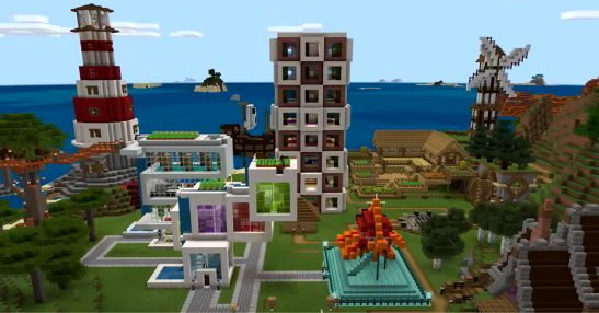 Minecraftゲーム画面