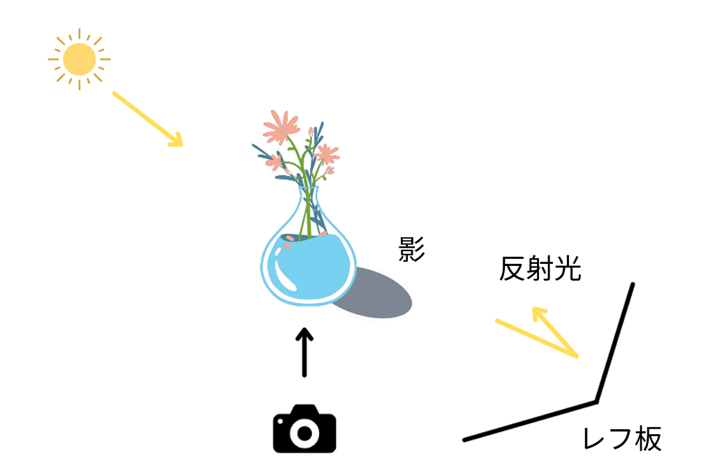 レフ板を使った撮影