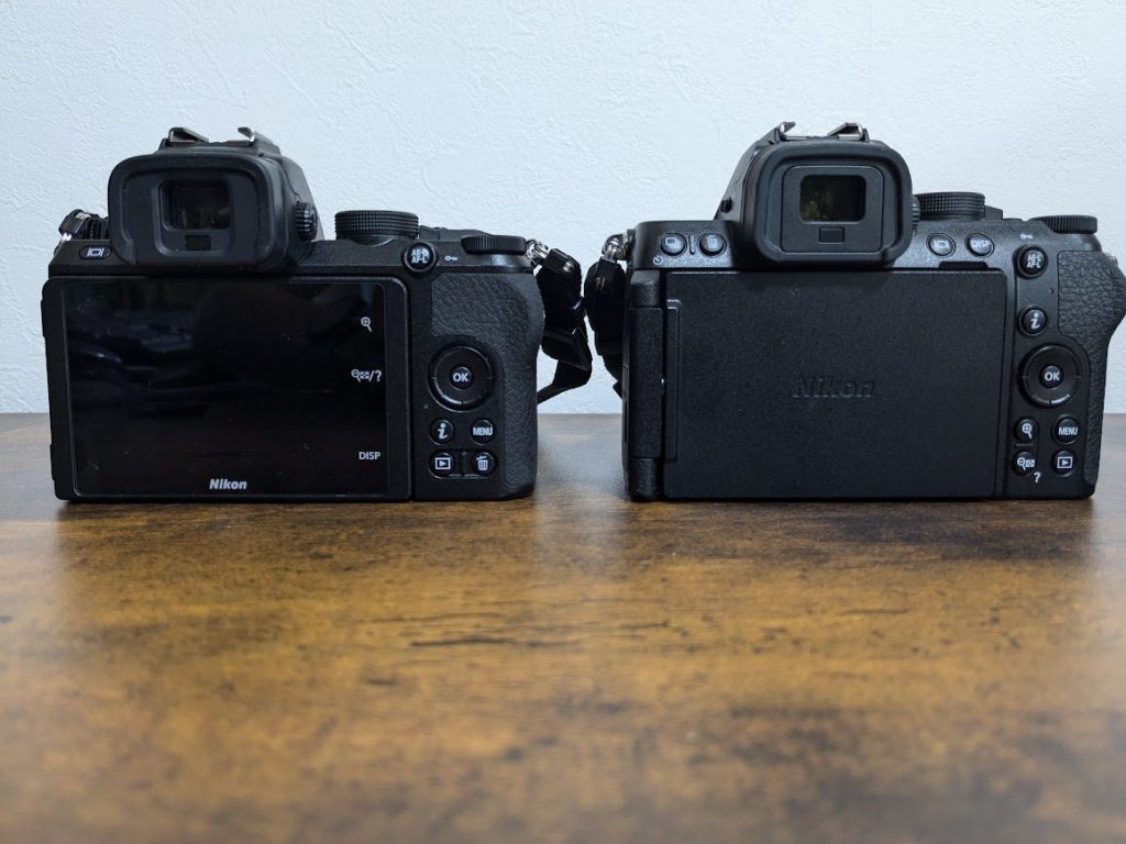 Z50とZ50IIの背面
