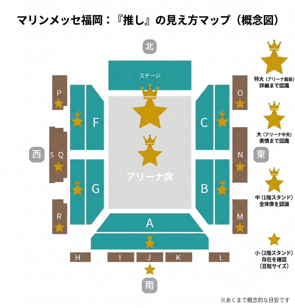 【マリンメッセ福岡】座席からの見え方をチェックしてライブを楽しむコツ